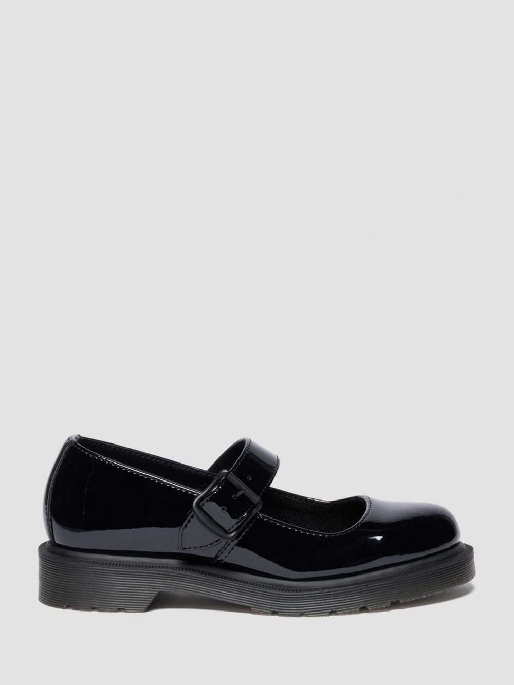 Dr. Martens Kids Black Patent Mary Jane Strap Shoes